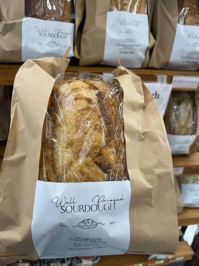 A bagged loaf of Well Proofed classic sourdough