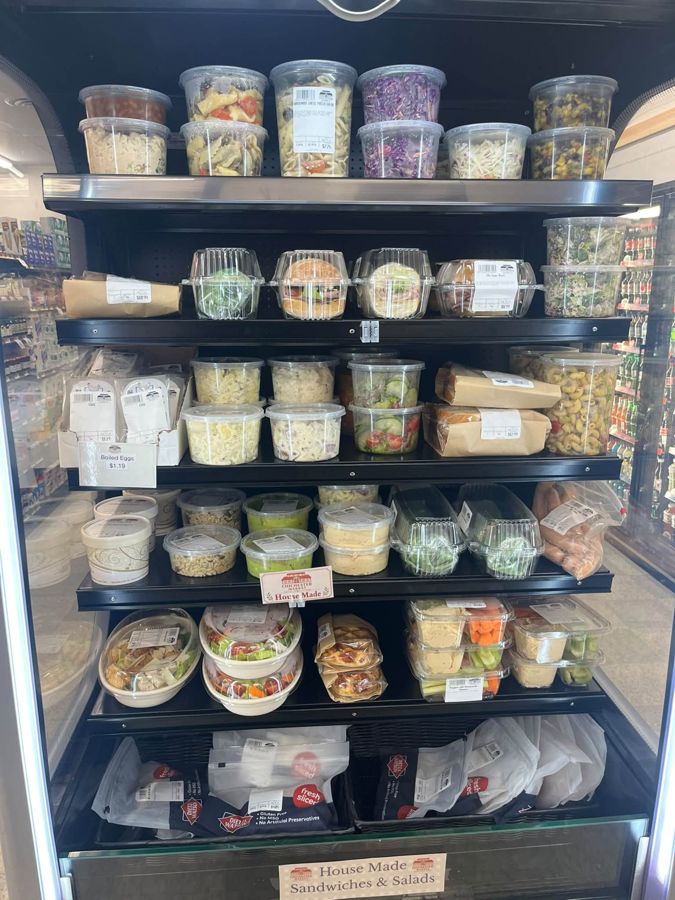 Refrigerated sandwiches, salads and prepared foods
