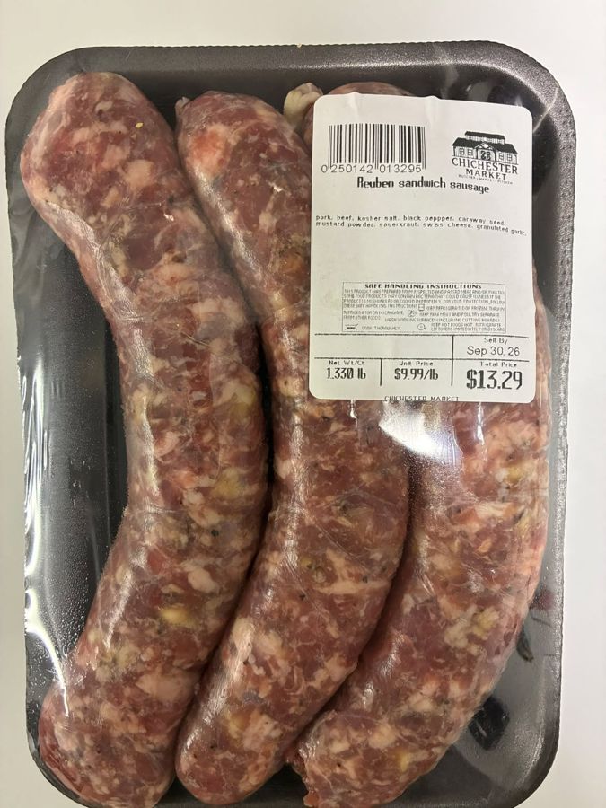 A package labeled Reuben sandwich sausage